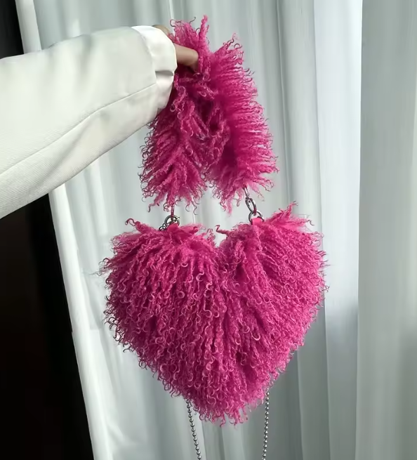 Felize | Heart Plush Crossbody Bag